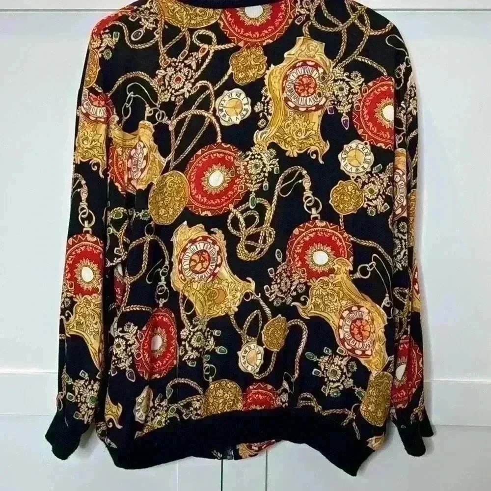 Vintage Silhouettes Bomber Gold Jacket Size: 16 - Picture 11 of 12